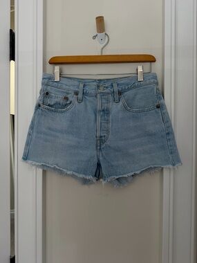 Levi's Light Blue Denim Cutoff Shorts